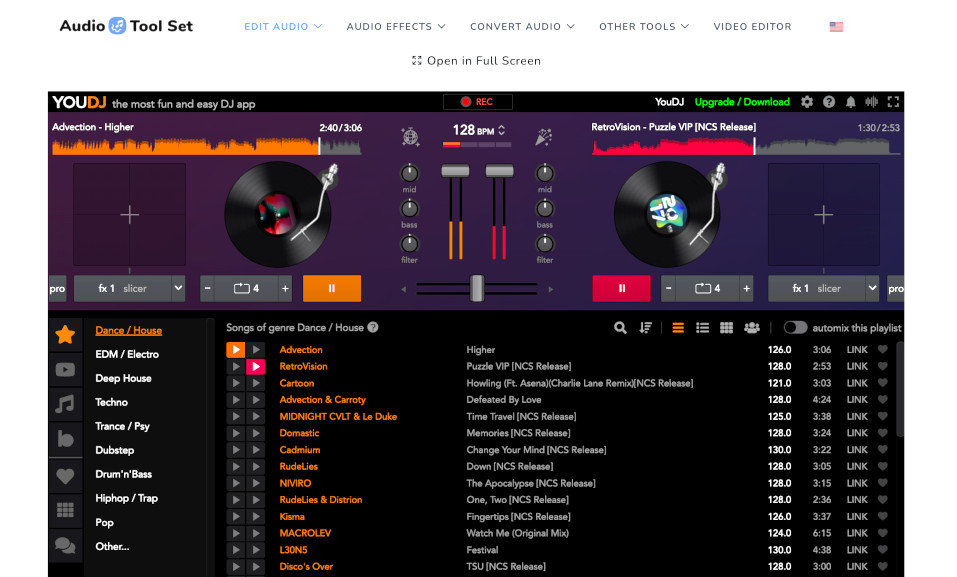 YOUDJ ONLINE DJ SOFTWARE for free )